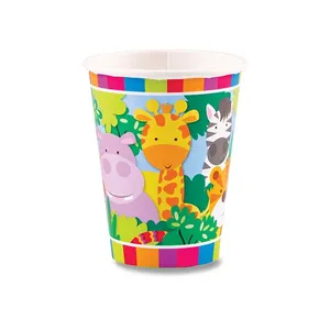Papierové kelímky Jungle objem 0,25 l, 8 ks